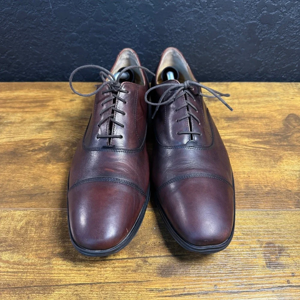 Cole Haan Madison Cap Toe C11975 Brown Leather Oxford Mens 11.5 M